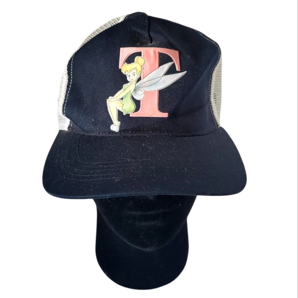 Vintage Disney Character Tinker Bell Mesh Snapback Baseball Trucker Hat Cap